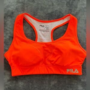 Orange Fila Sports Bra